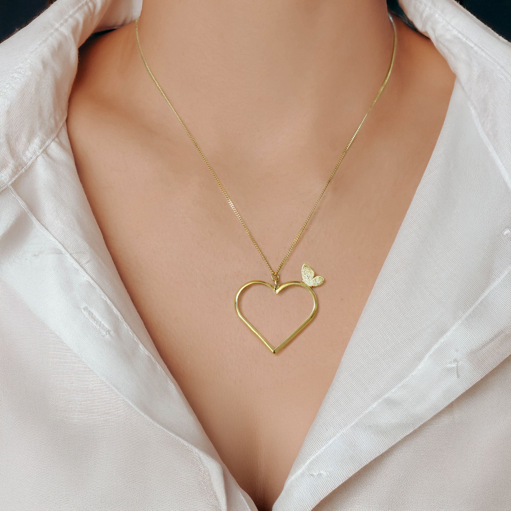 Butterfly Love Big - ciondolo con farfalla diamantata