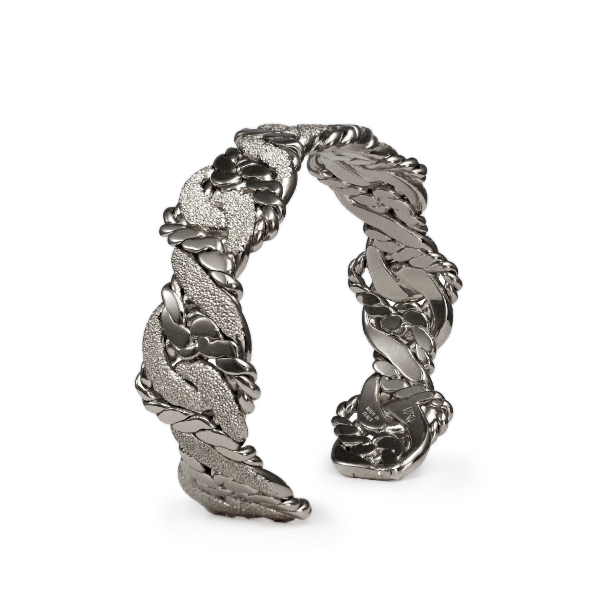 WW0144-PAL Fisherman's knot - bracciale schiava diamantato