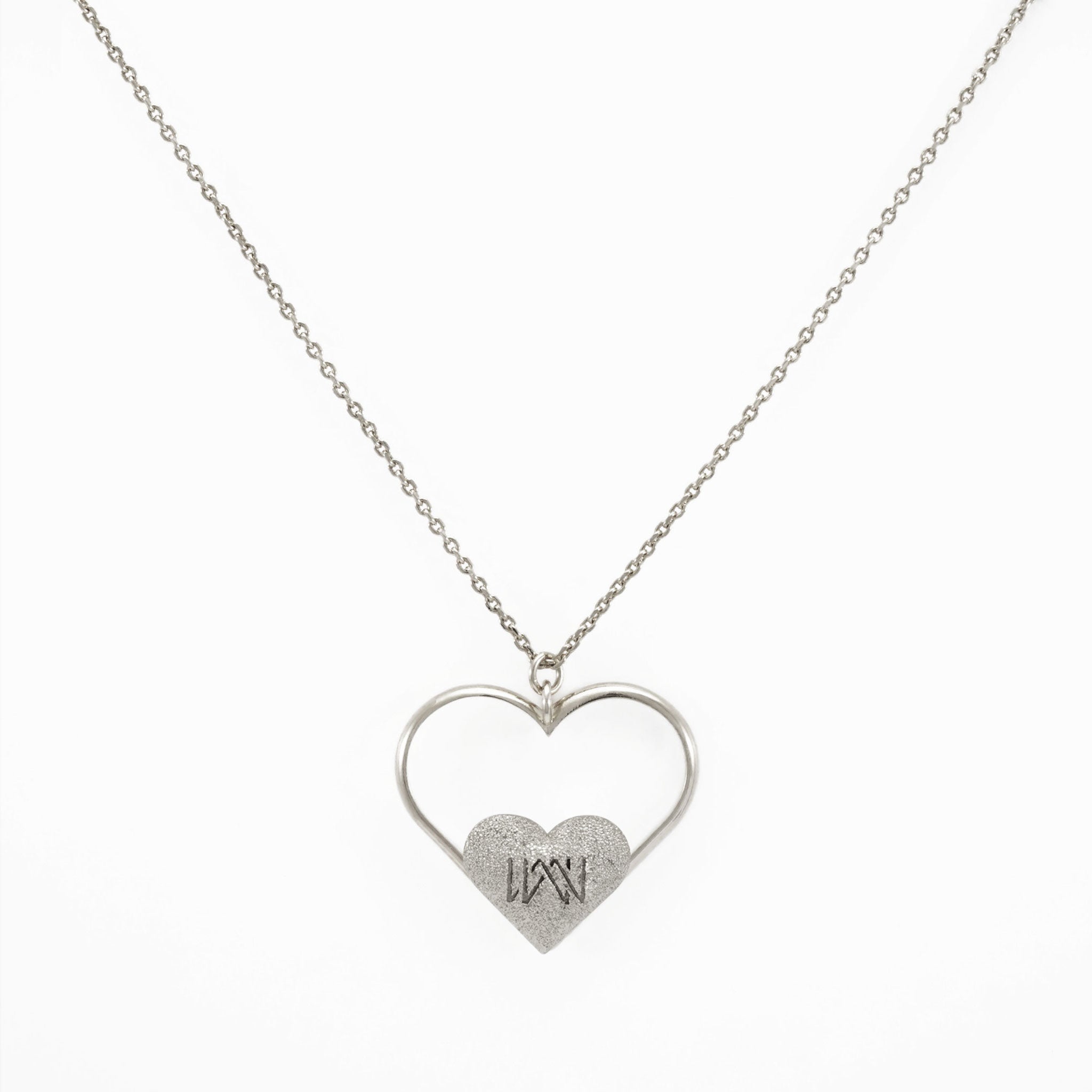 Wiwa Love - ciondolo con cuore grande con logo