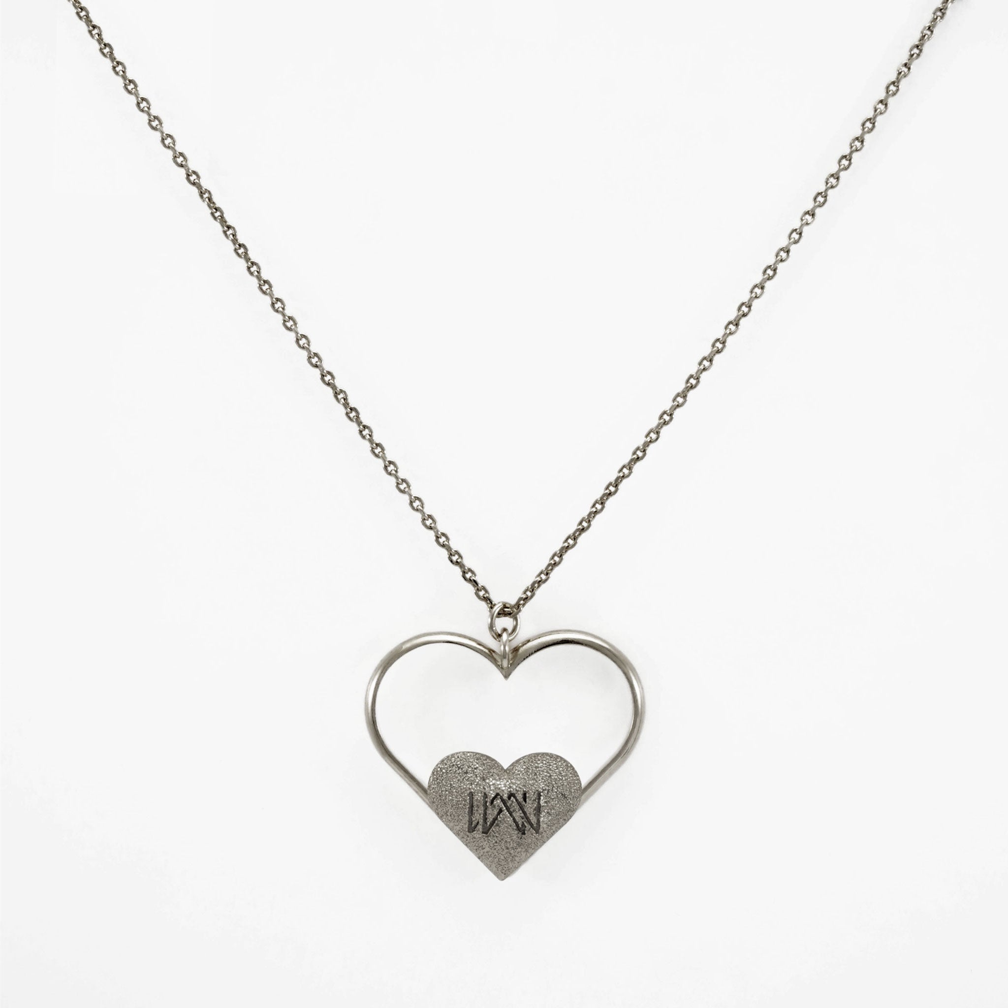 Wiwa Love - ciondolo con cuore grande con logo
